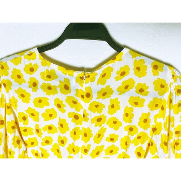 Faithfull the Brand Women's Florence Mini Dress Constance Floral Print Marigold - Picture 8 of 9